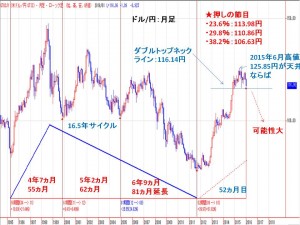 ドル円サイクルでは今後は円高リスク0116